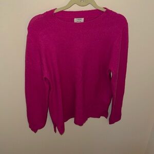 J Crew extra soft hot pink sweater